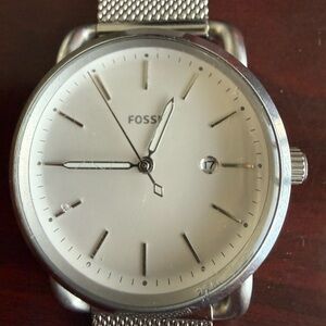 Fossil Silver Mesh Men's Watch